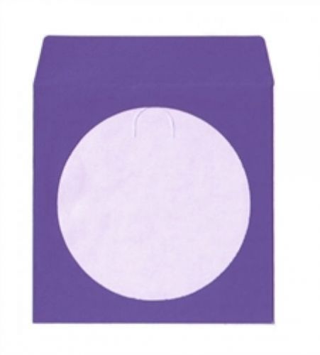 Purple color paper cd sleeves with window &amp; flap for sale