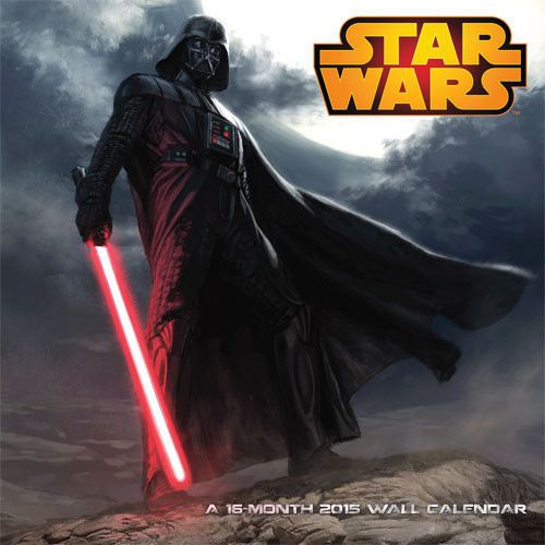 STAR WARS SAGA - 2015 WALL CALENDAR - BRAND NEW - VADER LUKE MOVIE 854154