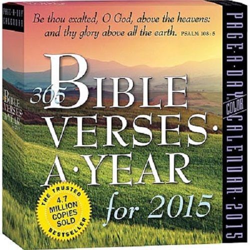365 Bible Verses a Year 2015 Desk Calendar Page A Day Free Shipping New