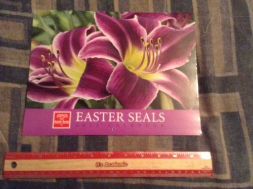 2013 WALL CALENDAR EASTER SEALS Beautiful Flower Pictures on Every Month Collect