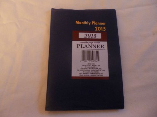 2015 Monthly Planner - Blue - 5&#034; x 7.5&#034; - Brand New