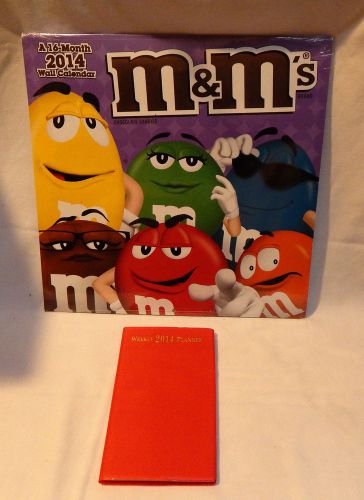 2014 M &amp; M&#039;s 16 Month Wall Calendar Plus 2014 Weekly Planner By Date Works