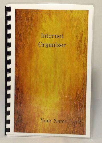 PASSWORD ORGANIZER Website Internet Address Book Personalized Gift 230 Brown