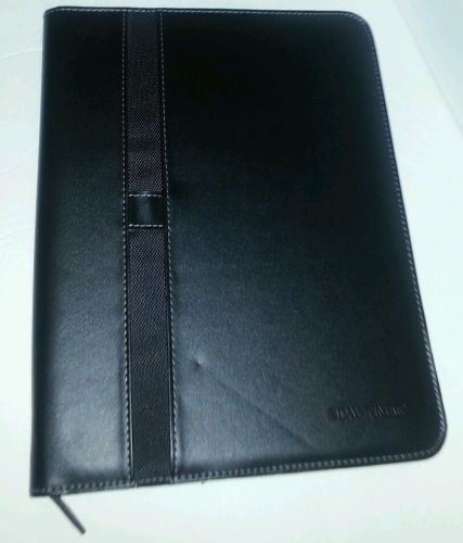 Day-Timer Black Leather Zipper Planner Organizer Notebook for 8 1/2x 11 1/2 IN