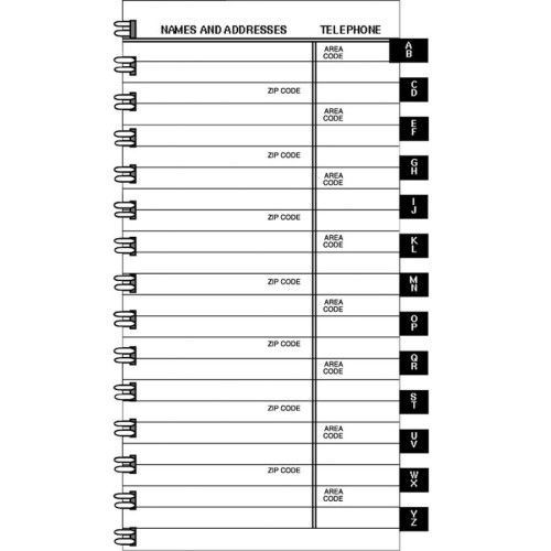 At-A-Glance Telephone/Address Refill, Tabbed, For 70-064/70-543/70-008, 2013