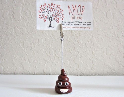 Poop Whatsapp Emoji Poo Card Holder- Photo Holder- Wedding Favor