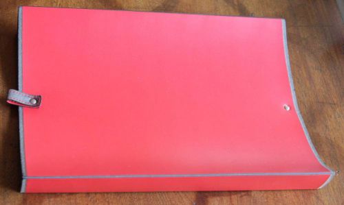 Pinetti leather desk tray document holder red new in box modern italy italian for sale