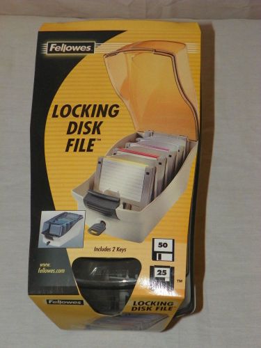 Fellowes Locking Disc File, New in Packaging, 50 Disc Capacity, With Keys