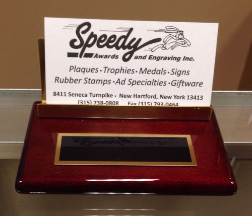 ROSEWOOD PIANO BUSINESS CARD HOLDER ~ BUSINESS GIFT ~ INCLUDES ENGRAVING