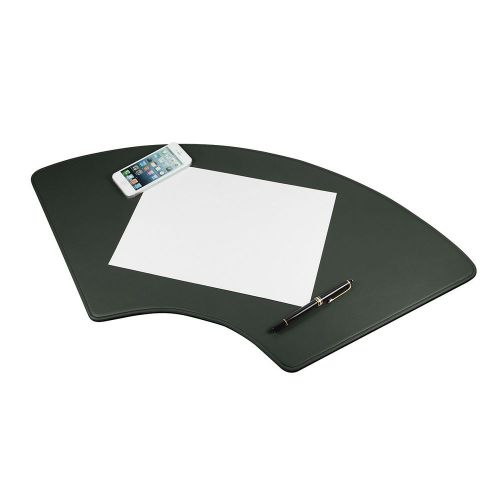 LUCRIN - Round Desk Pad 27.6x12.6 inches - Smooth Cow Leather - Green