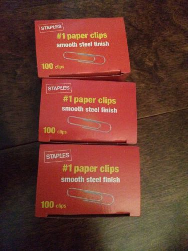 Paper Clips 3 Boxes Of 100 Clips