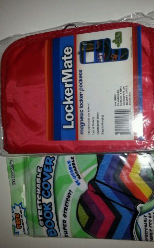 LOCKERMATE *WITH BOOK COVER*MAGNETIC LOCKER POCKETS*NEW