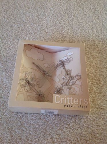 Art Deco Critters Paper Clips Butterfly Dragonfly Spider - 1998 - NEW IN BOX