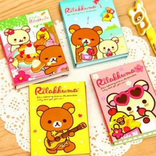 FD922 San-X Rilakkuma 4Fold Sticky Note Sticker Bookmarker Memo Pad Random 1pc b