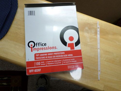 Office impressions top loading sheet protectors off-82267 for sale