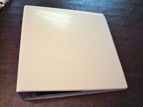 Three Ring Office School View Binder WHITE 2 in angled D ring