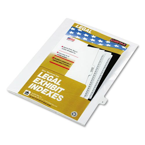 80000 Series Legal Index Dividers, Side Tab, Printed &#034;T&#034;, White, 25/Pack