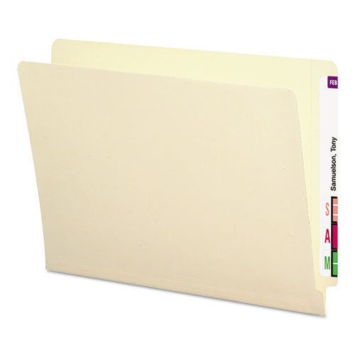 Antimicrobial File Folders, Straight End Tab, 11 Point, Letter, Manila, 100/Box