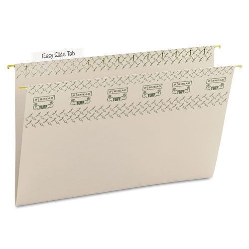 Tuff Hanging Folder with Easy Slide Tab, Legal, Steel Gray, 18/Pack