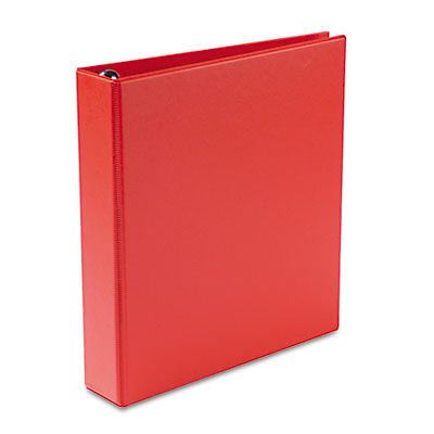 Heavy-Duty Binder with One Touch EZD Rings, 1-1/2&#034; Capacity, Red