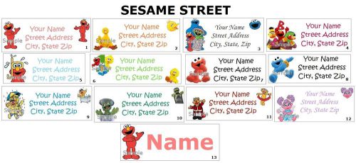 *CUTE * Sesame Street Return Address, Party Labels &amp; Name Stickers