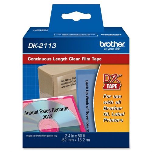 Brother dk2113 international cont film label blk clear for sale