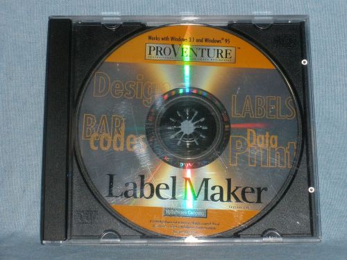 ProVenture Label Maker Windows 3.1/95 CD-ROM 1998