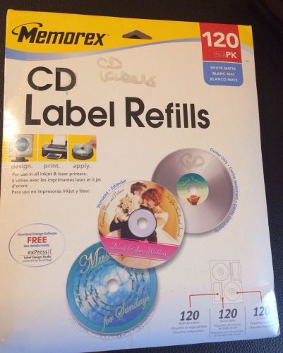 Memorex 3202-0424 Cd Label Refills (32020424) 120 Pack 108 CD Labels. White