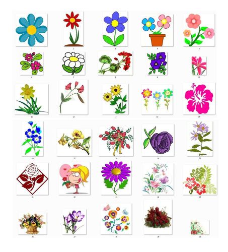 30 Square Stickers Envelope Seals Favor Tags Flowers Buy 3 get 1 free (f1)