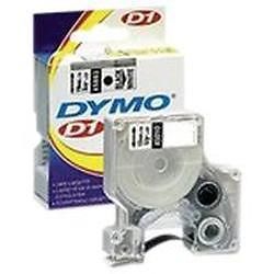 Dymo Standard Replacement Label Cassette, Black on White, 45113
