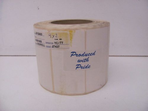 ASL KP122423 WHITE LABELS ROLL OF 1000 4&#034; X 2&#034; NNB!!!