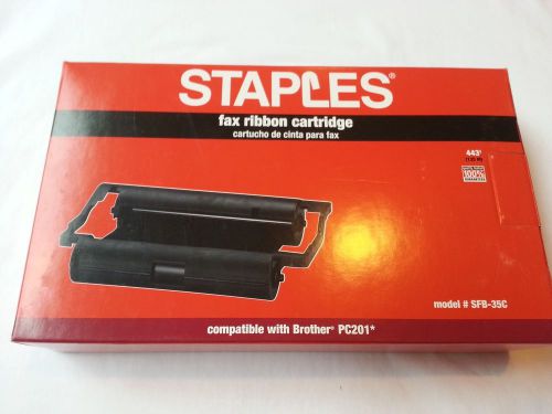 Staples fax ribbon Cartridge New SFB-35C Compatible w/Brother PC201