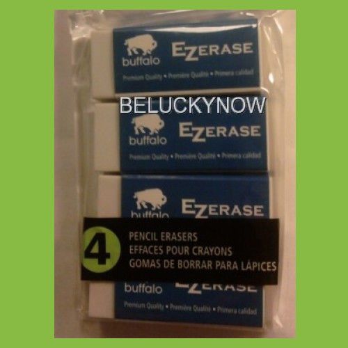 4- premium quality white block  pencil  erasers - gomas de borrar  para lapices for sale