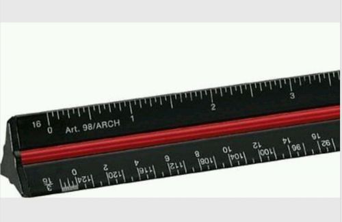 Alvin Architect Triangular Scale Ruler Drafting, Anodized Aluminum, Office Class