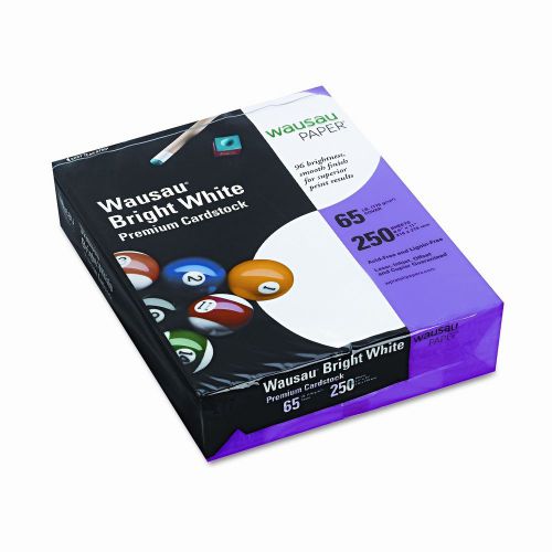 Wausau Papers Card Stock, 65 Lbs., 8-1/2 X 11, 250 Sheets/Pack
