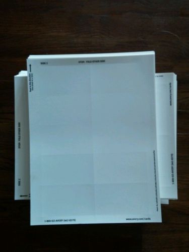 NEW Avery 8875 CLEAN EDGE Business Cards. Matte. White. Ink Jet. Lot of 4000