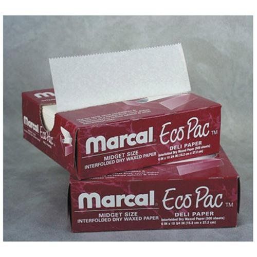 15&#034; Eco-Pac Natural Interfolded Dry Waxed Paper Sheets in White