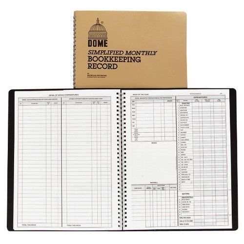 Dome Weekly Bookkeeping Record - 128 Sheet[s] - Wire Bound - 11.25&#034; X (dom600)