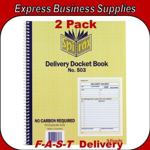 4 x Spirax #503 Delivery Docket Book Carbonless 250x200mm– EA56503