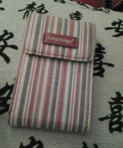 Red and blue STRIPE Note Pad with PEN  Longaberger New