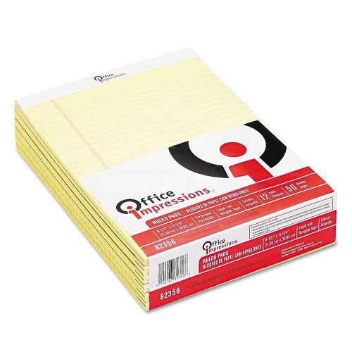 24 NOTE PADS 50-Sheet Legal Rule Letter Size Canary Bulk Lot Office Yellow Pack