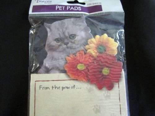 Sealed &#034;From the paw of&#034;  Kitty Kittne Cat Paper Pet Note Pad 100 Sheets / NIP