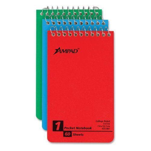 Ampad recycled pocket memo book - 60 sheet - 15 lb - narrow ruled - 3&#034; x (45093) for sale