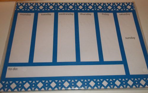 Weekly Magnetic Note List Pad 8&#034; x 6&#034; Blue Design Planner