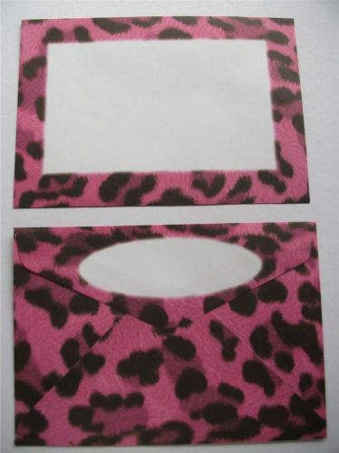 Coloured Envelopes New C6 Pink Leopard Paper New For Writing Letter Note 15 Pack
