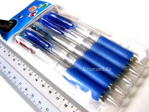 5pcs pack 3 in 1 color ball pen  0.7mm x 13.5cm i549 black blue red with grip for sale