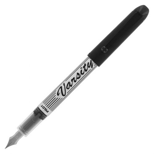 Pilot Varsity Disposable Fountain Pen, Medium Point 1.0 mm, Black Ink, Each