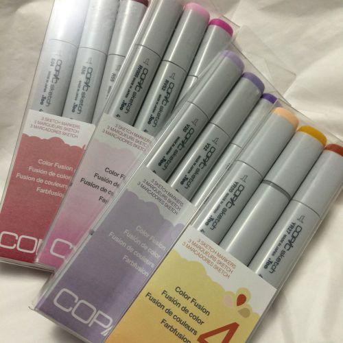 Set Of 4 Packages COPICS Markers NIP Sketch Markers Brand New Total Of 12 Copic