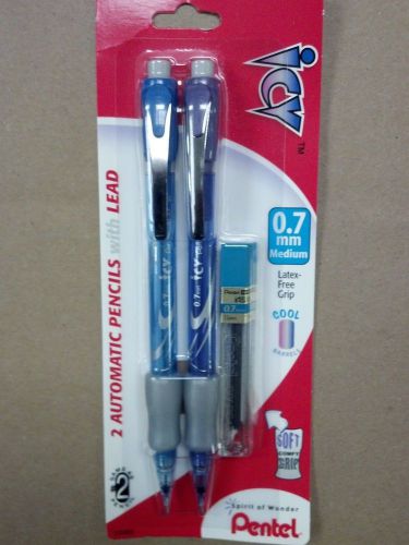 Mechanical pencils, soft comfy grip, 0.7mm, #2, metal pocket clip, spare lead for sale
