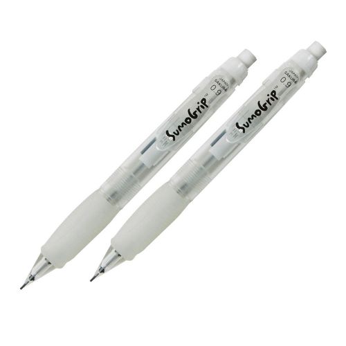 Sakura Sumo Grip Mechanical Pencil with eraser 0.9mm Width CLEAR Case, 2 Sets